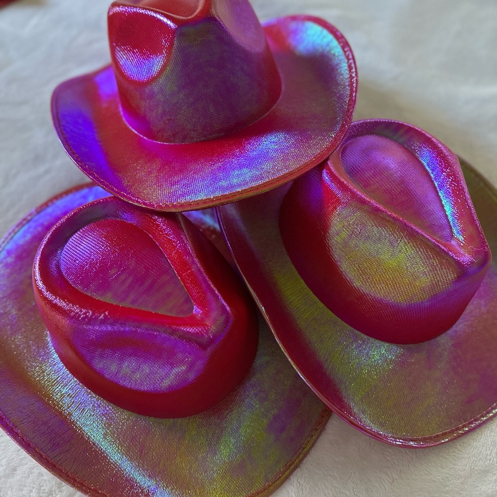 Iridescent Pink Cowboy Hats